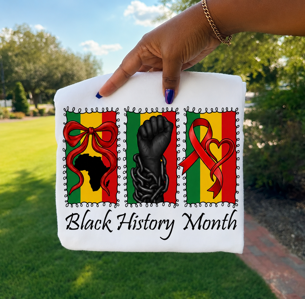 Black History Month Full Color DTF Transfer | Afro Pride Cultural Graphic Tee Design