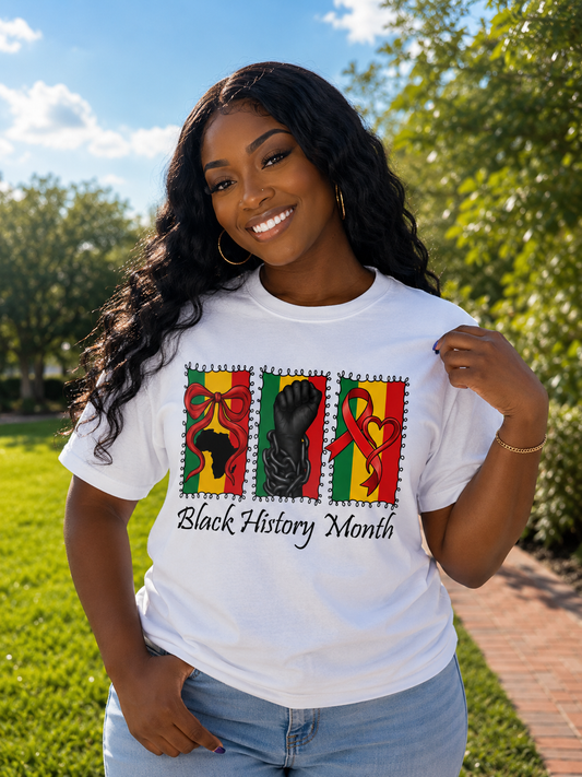 Black History Month Full Color DTF Transfer | Afro Pride Cultural Graphic Tee Design