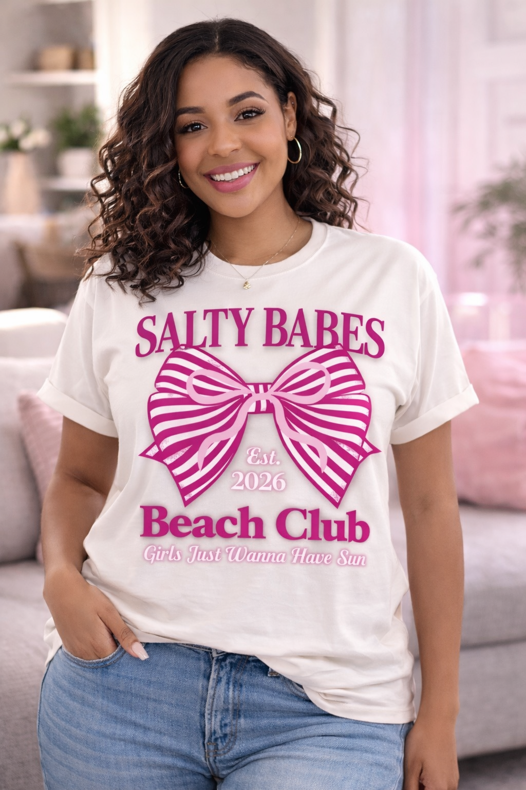 Salty Babes Beach Club Print 🎀💖